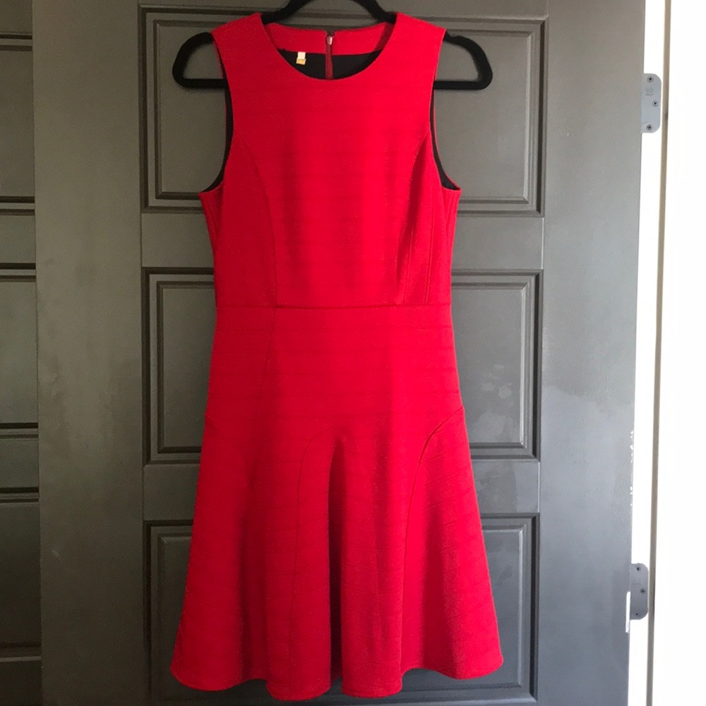4.collective Red Sleeveless Pintuck Dress Sz. 4